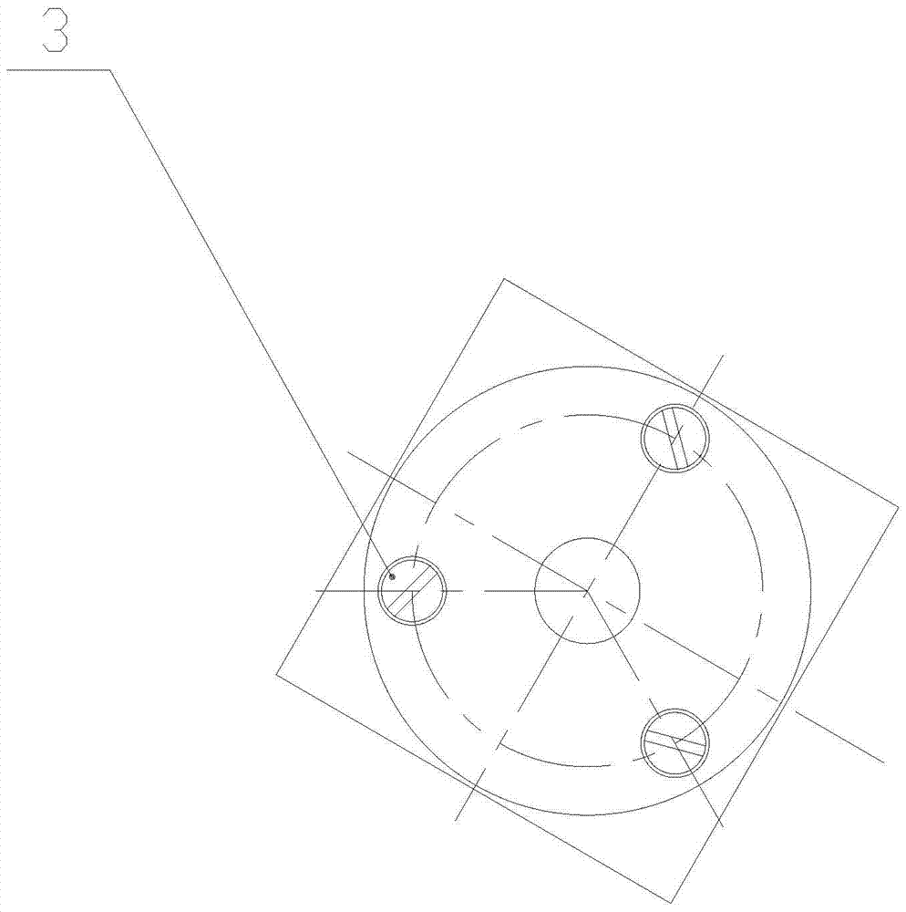 Drilling template for machining different direction inclined holes