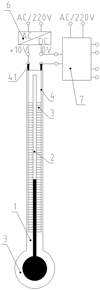 Smart mercury thermometer capable of real-time monitoring