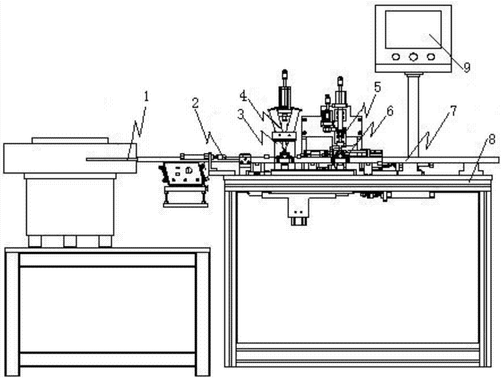 Automatic rope sticking equipment for piano shaft brackets