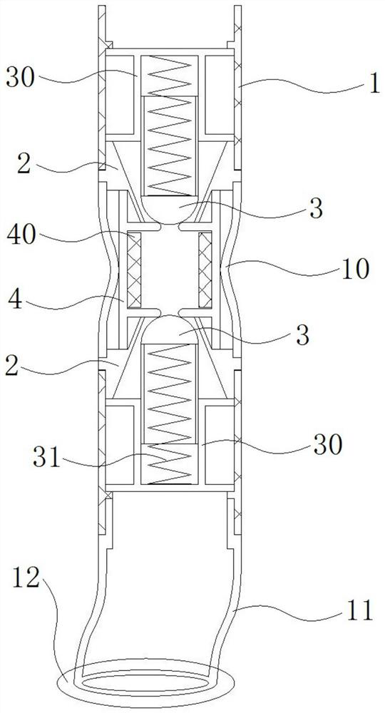 Male built-in urethral catheterization device