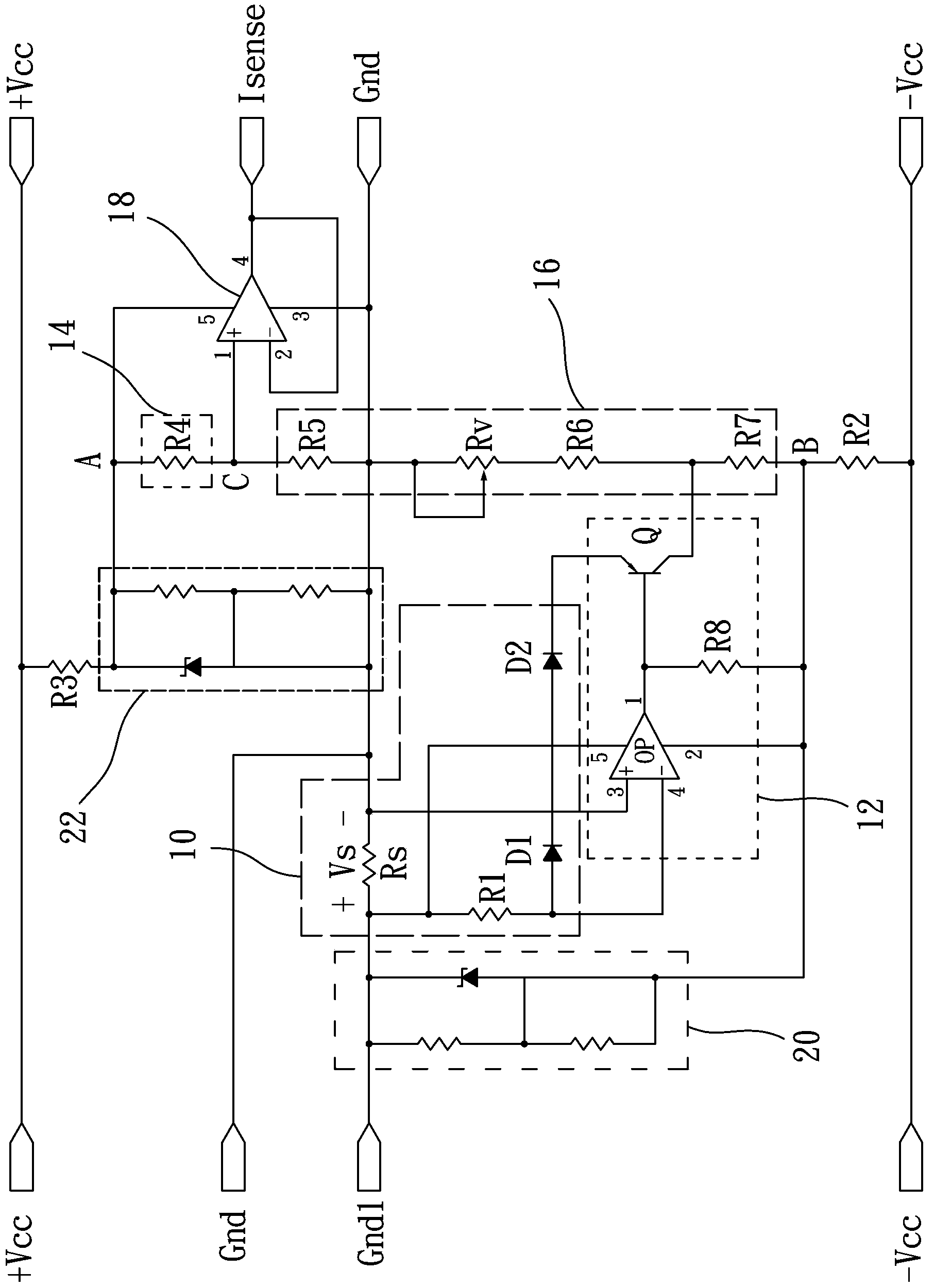 Negative voltage detection apparatus