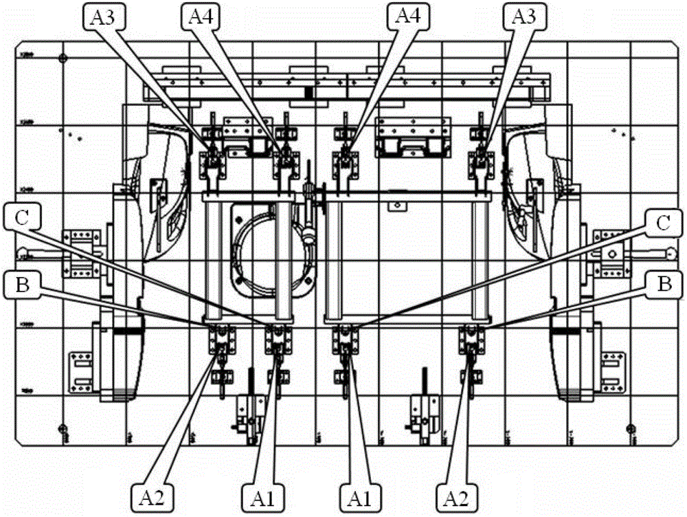 A detection method for a vehicle rear seat assembly inspection tool