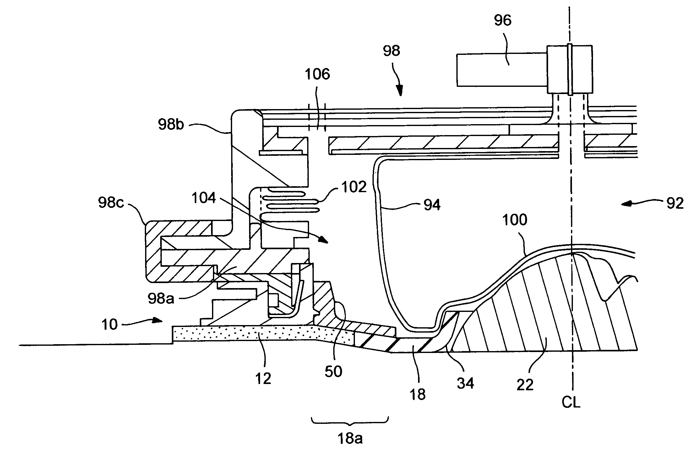 Ostomy appliance having pressure applying member