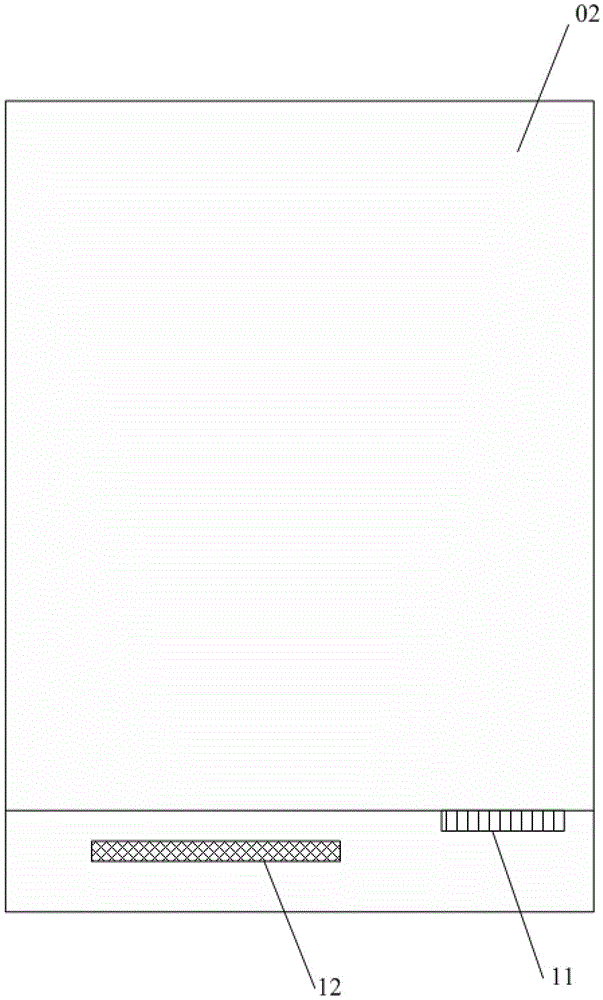 A capacitive embedded touch screen and display device