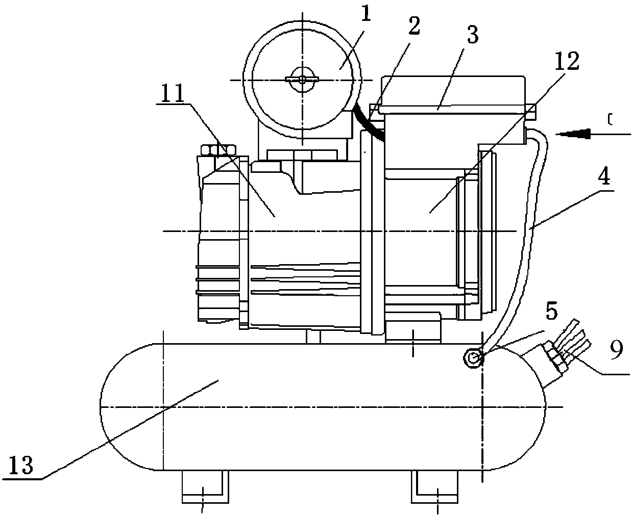 Method and equipment enabling air compressor to achieve constant-pressure air supply