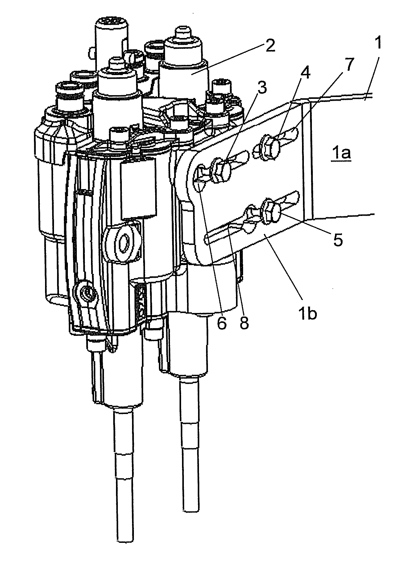 Valve fastening means