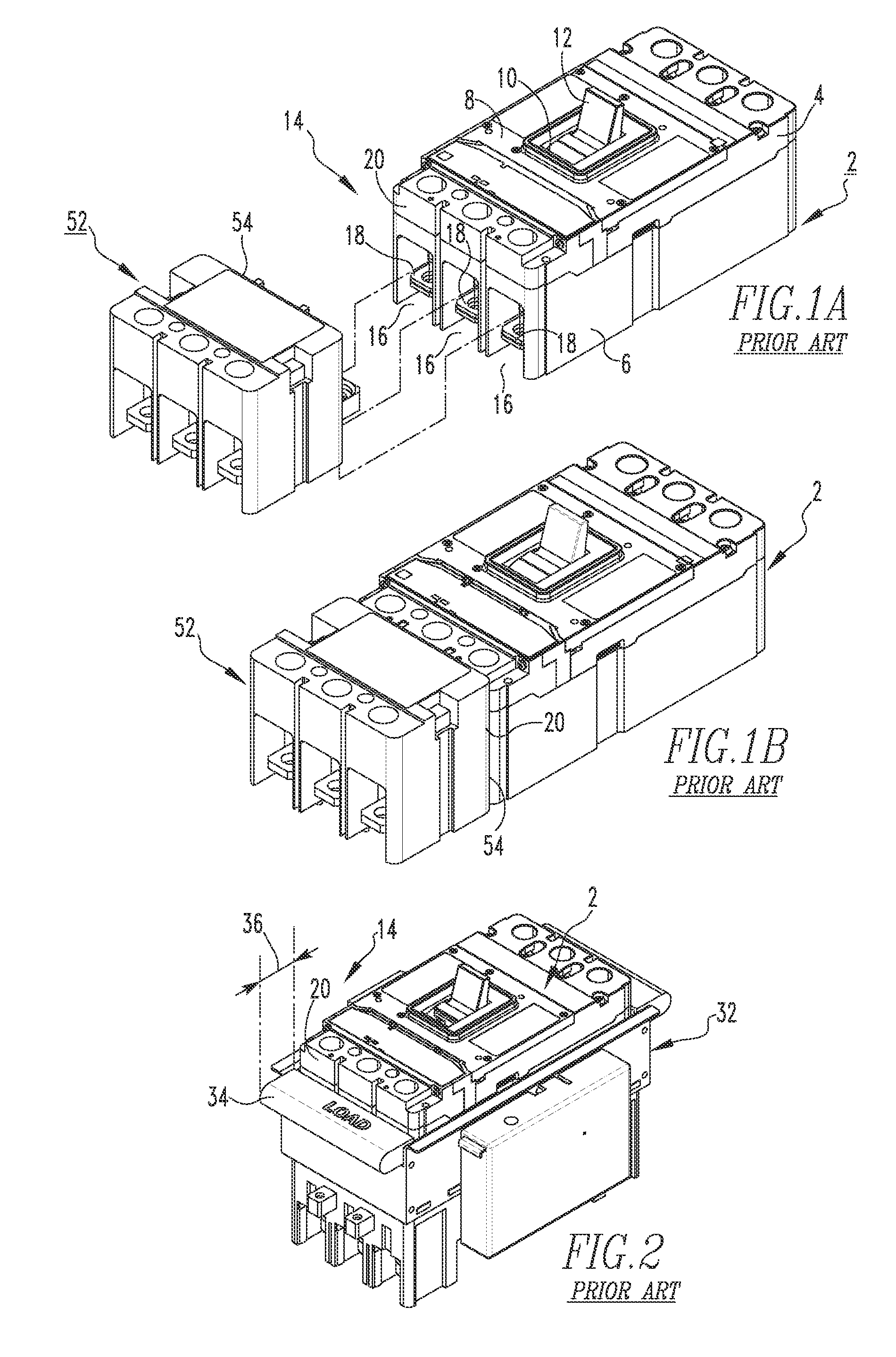 Power distribution system, and switchgear assembly, and mounting member therefor