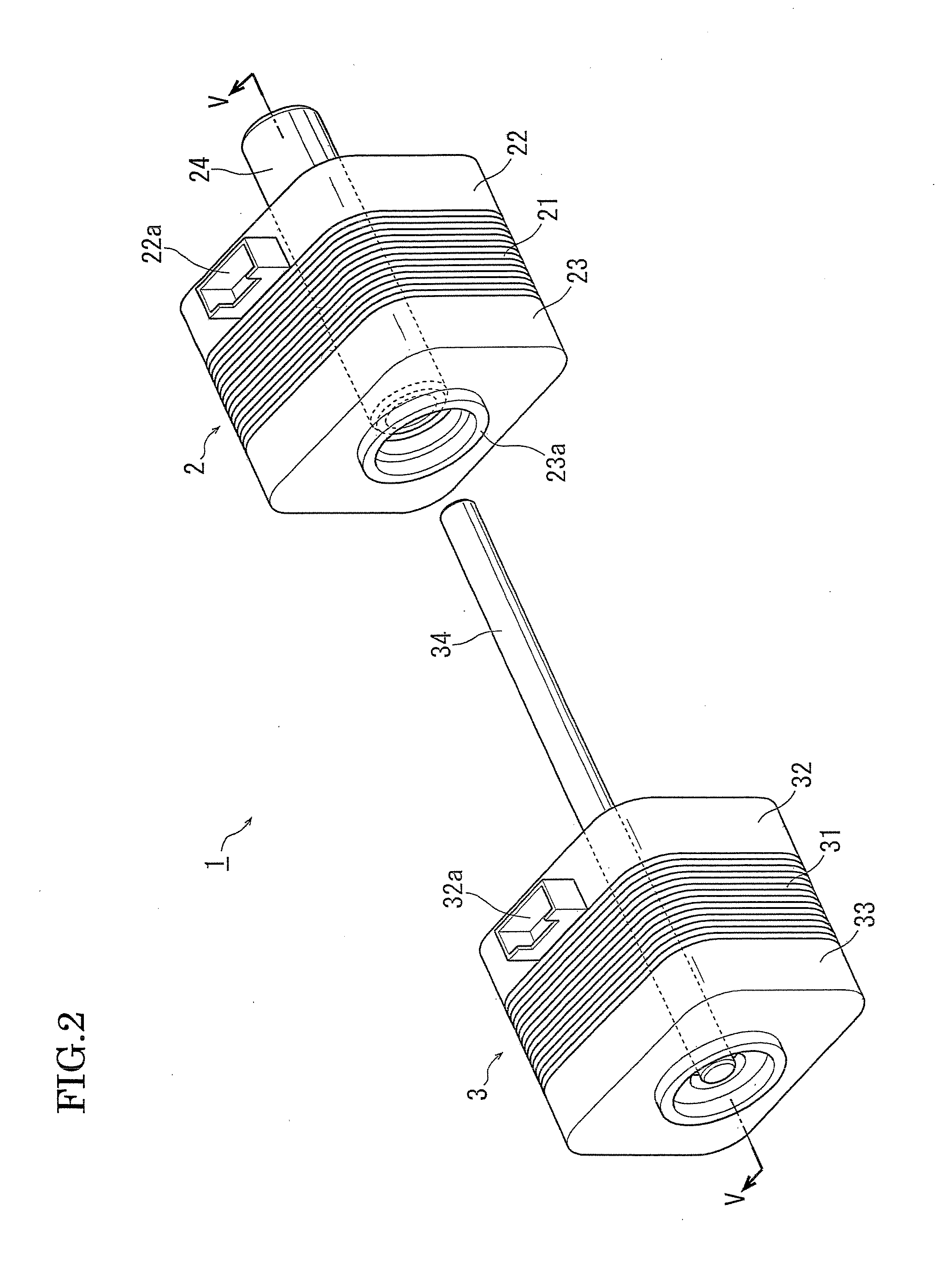 Motor assembly with coaxial shafts