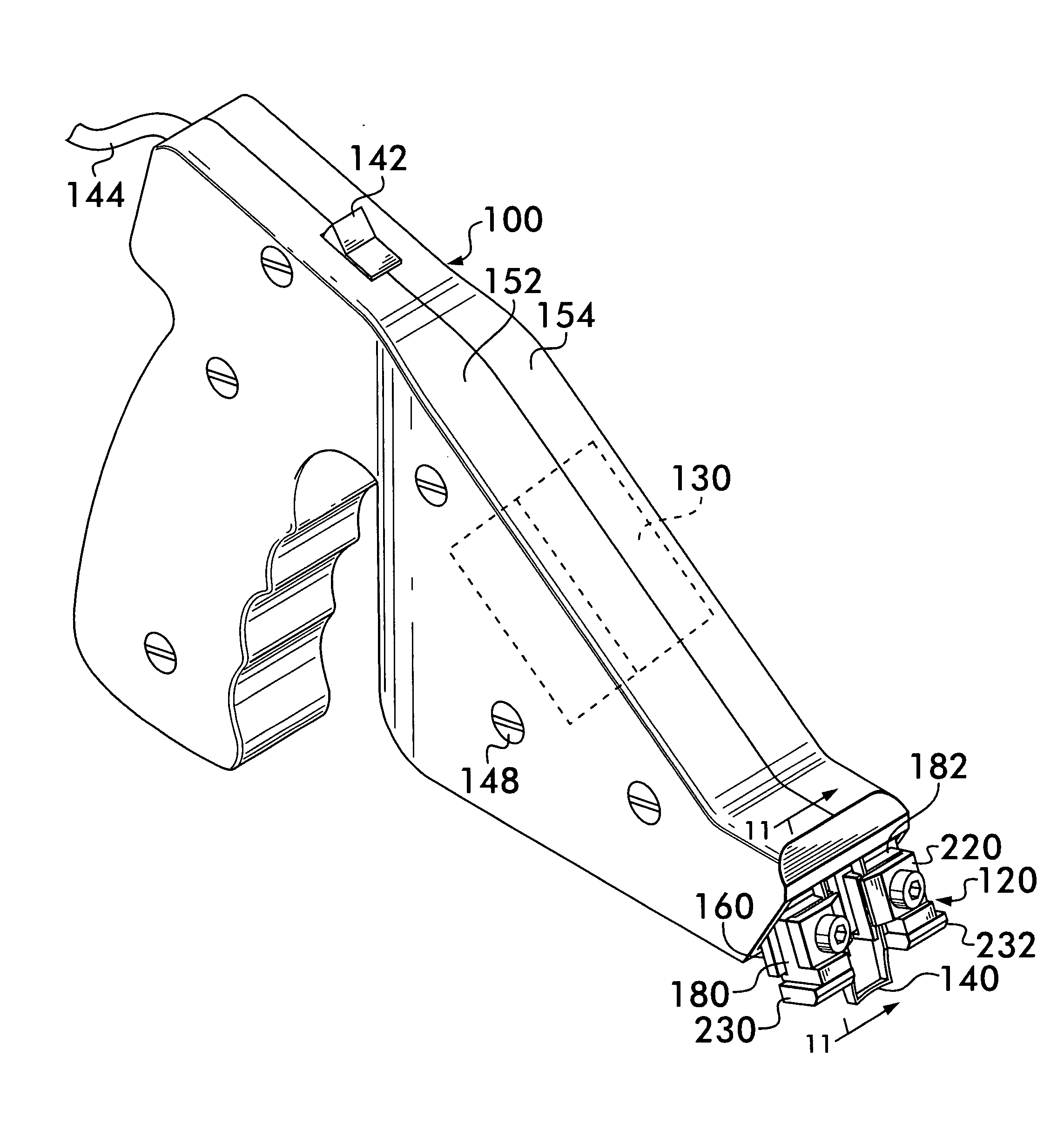 Heated cutting blade, cutting head, and blade mounting structure requiring less current and providing improved cutting and method