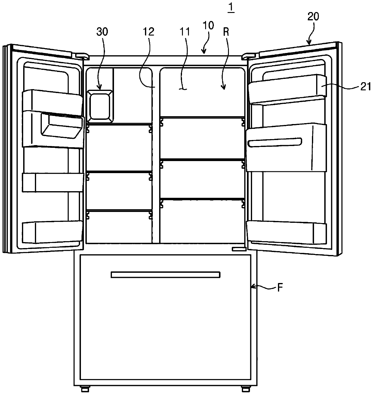 Evaporator unit and refrigerator having same