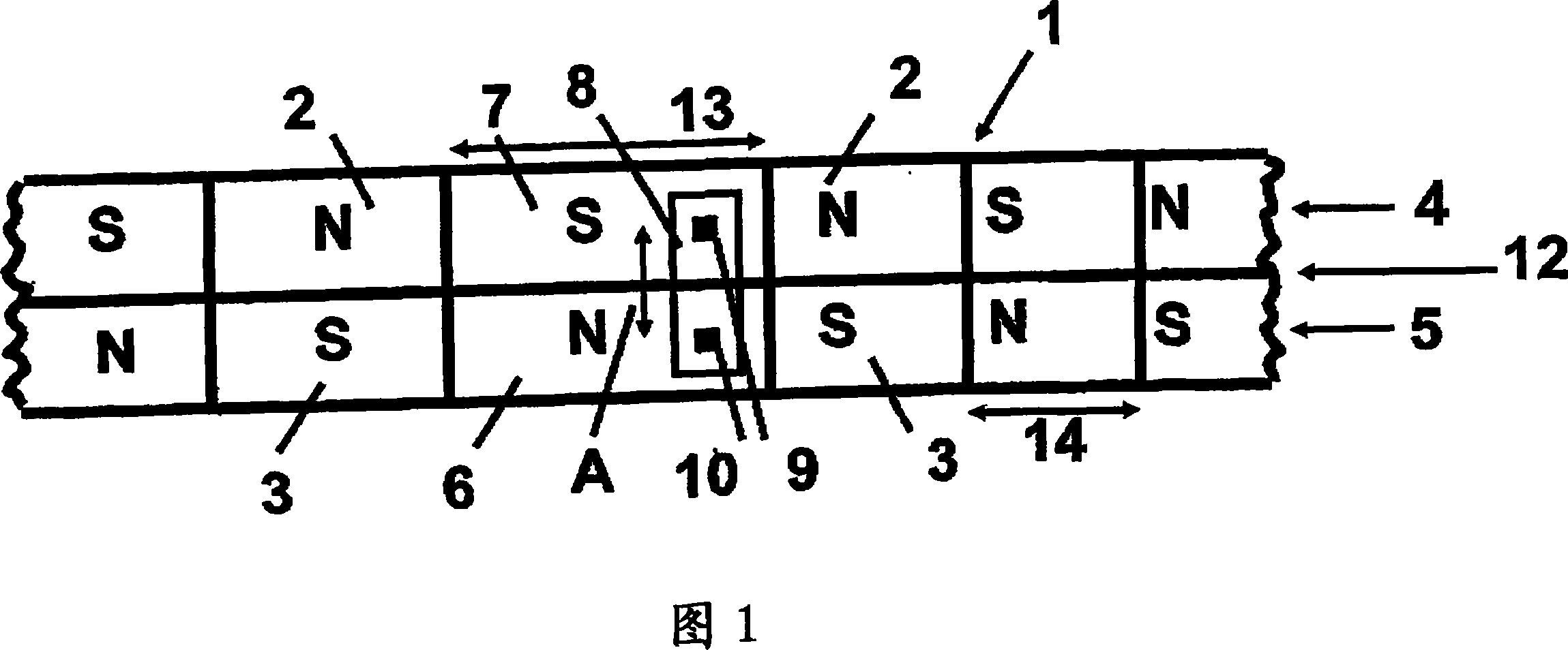 Device for contactless determination of rotation and/or position of an object having an encoder