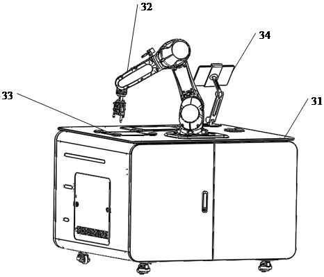 Robot arm sketch drawing method and device and robot workbench