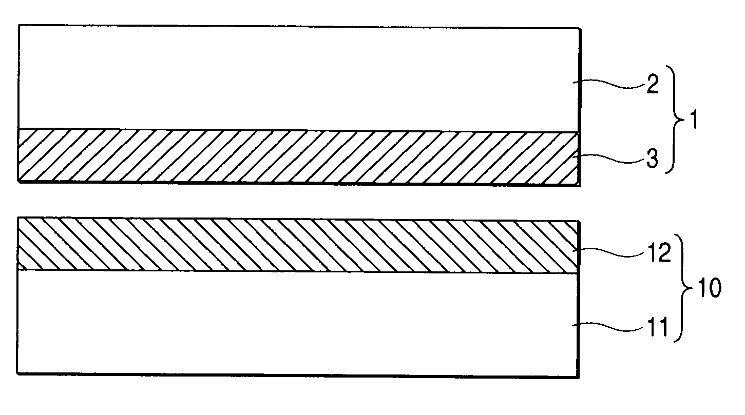 Protective layer-transferring film for ink jet recorded matter