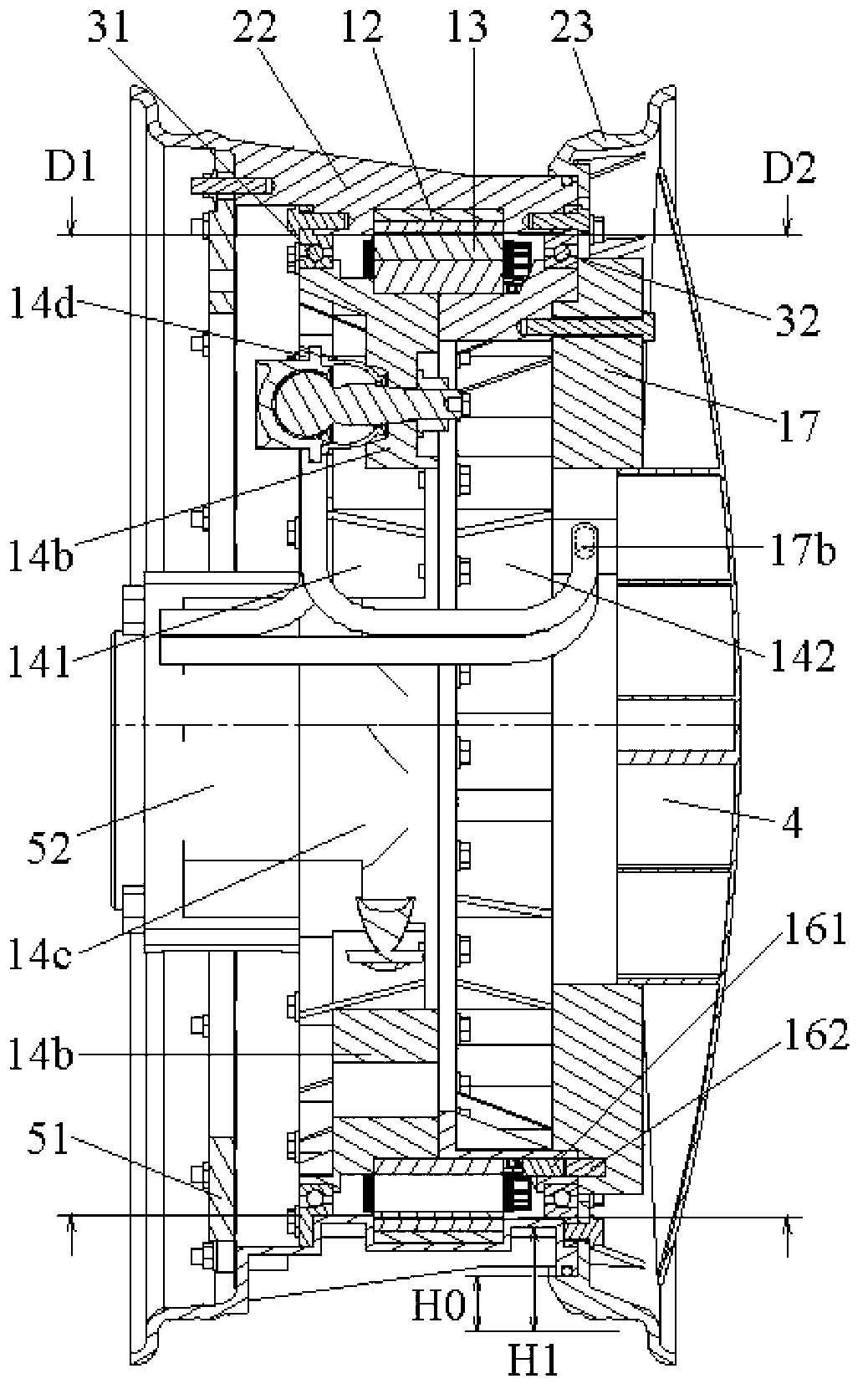 Driving system of rim