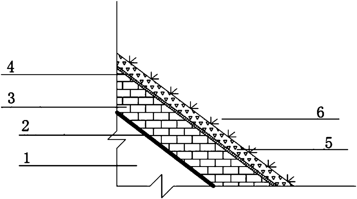 Expansive soil slope support structure and construction method thereof