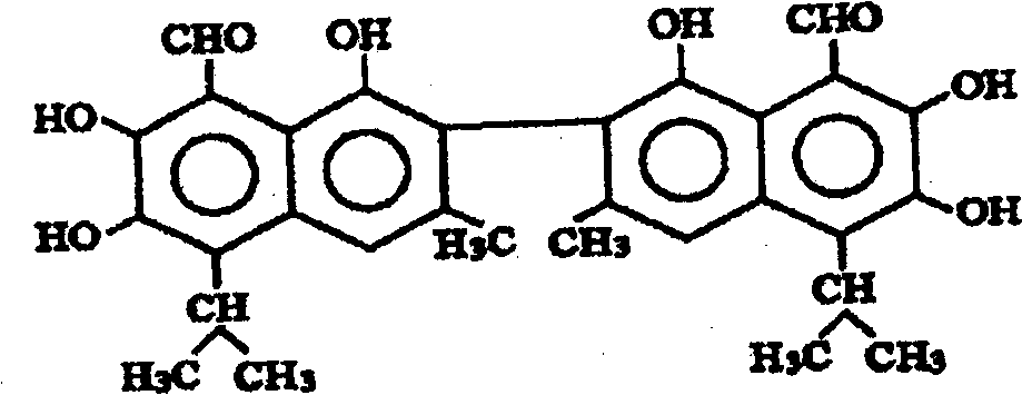 Gossypol or liquid preparation of analogue thereof and preparation method and use thereof