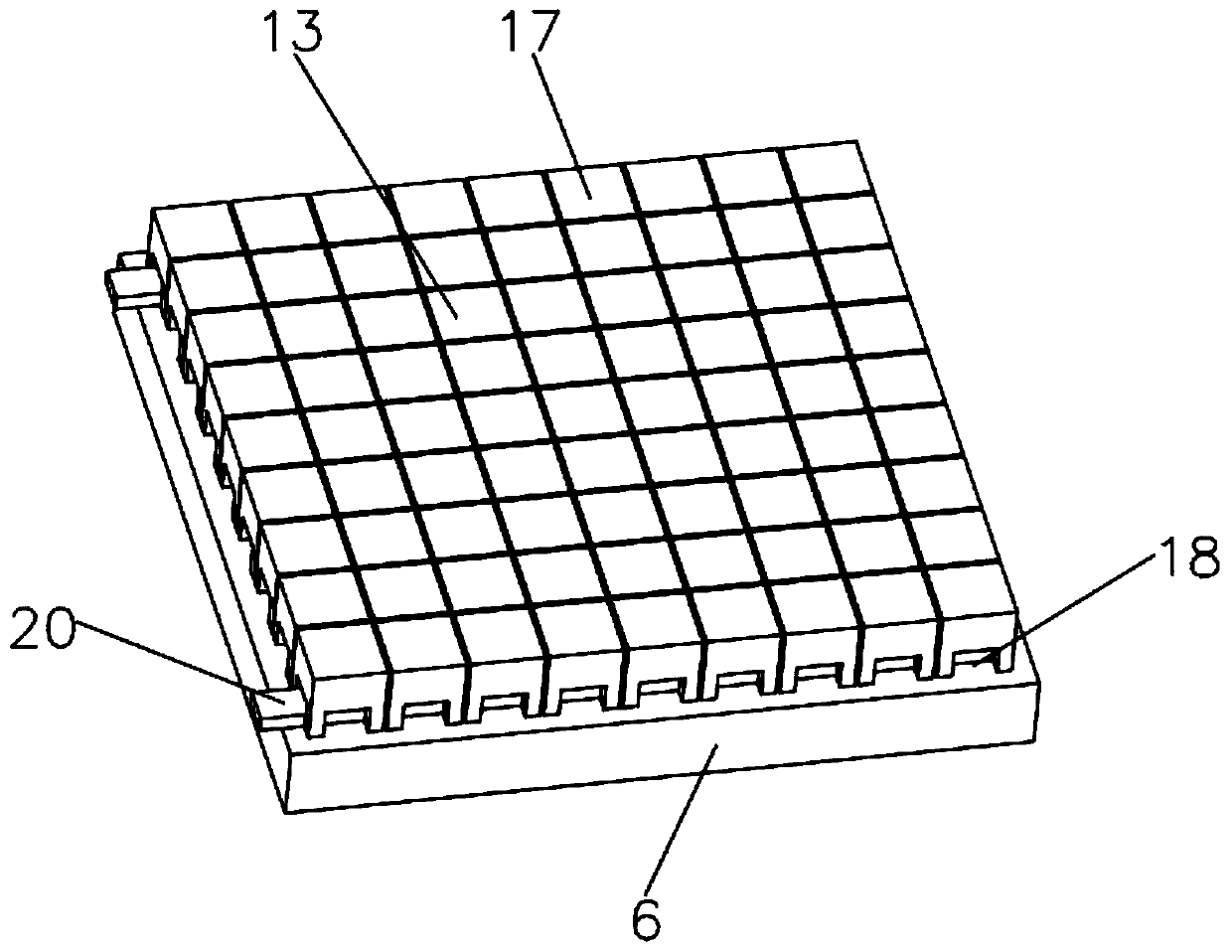 Building fence facilitating calibrating gravity center, preventing deviation and having good advertising effect