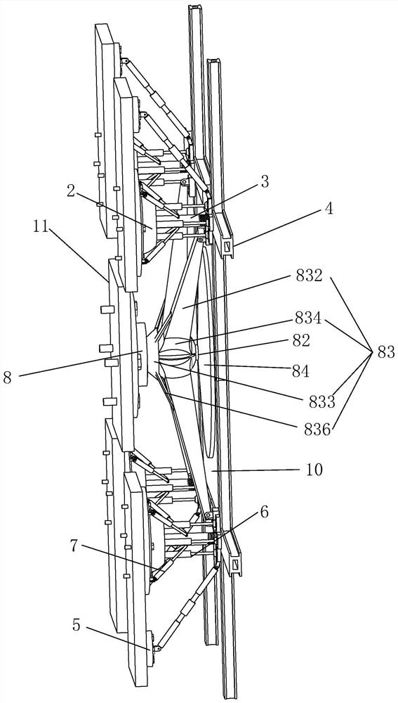 A high-strength support structure for a stone curtain wall