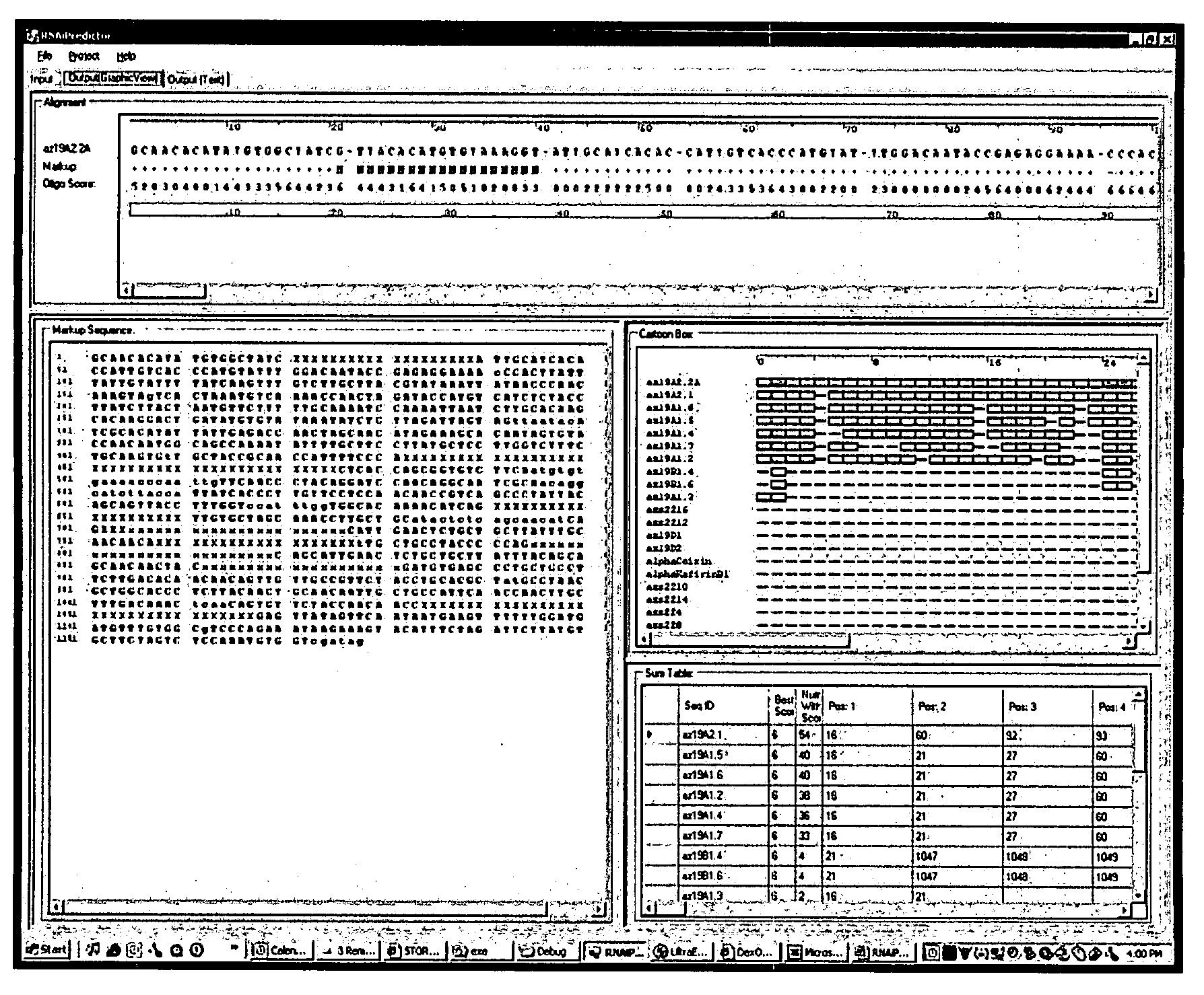 Computational method for choosing nucleotide sequences to specifically silence genes