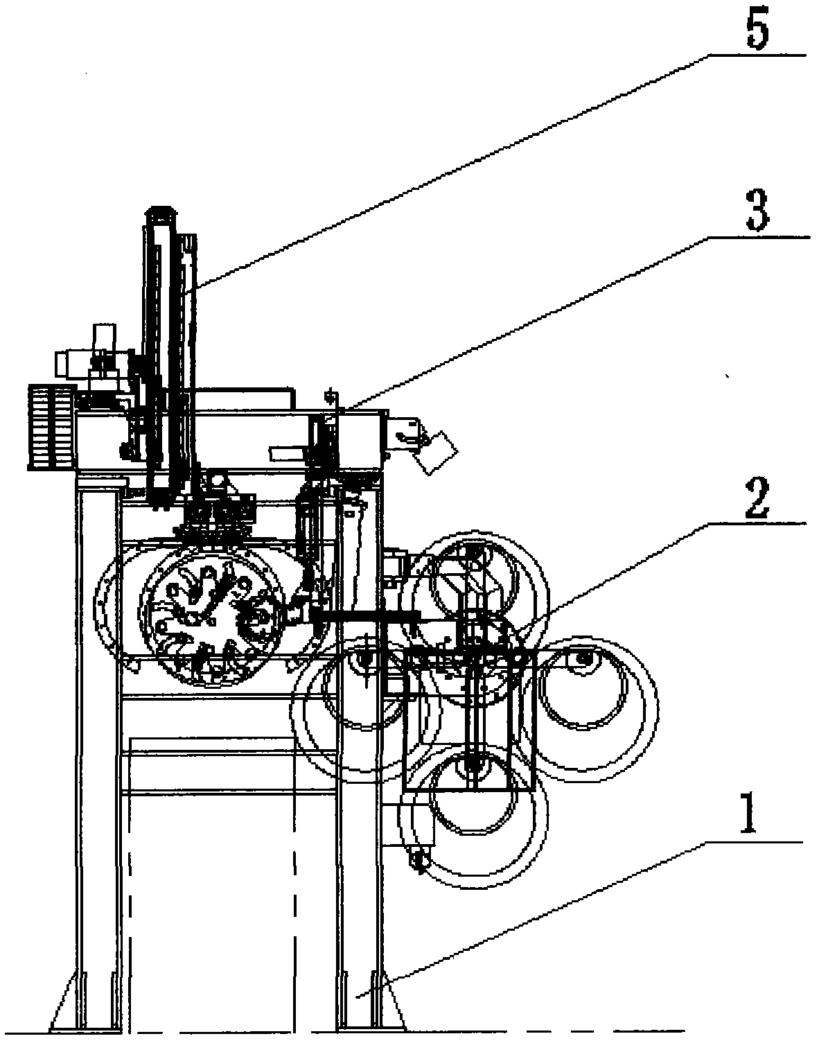 Automatic loading and unloading device of tire building machine