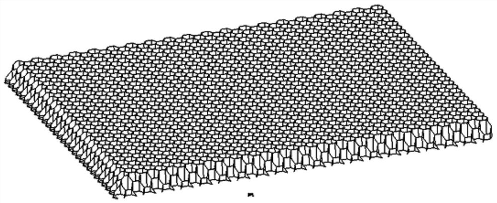 Large-thickness honeycomb sandwich structure and forming anti-slip process method