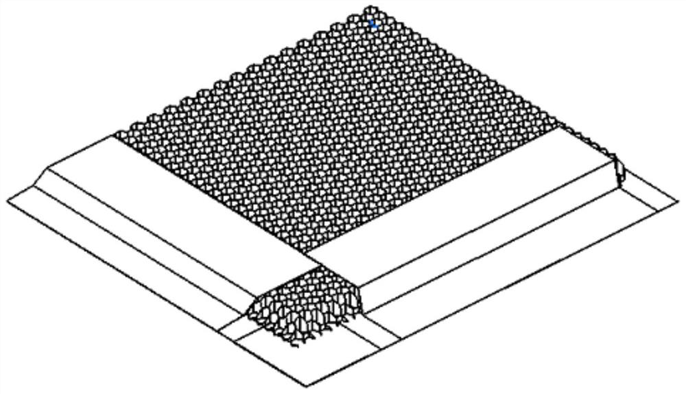 Large-thickness honeycomb sandwich structure and forming anti-slip process method