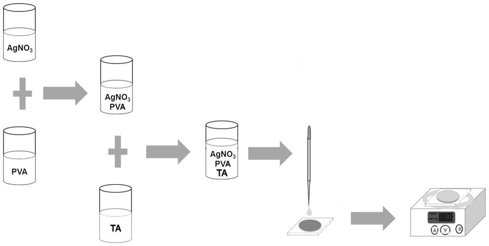 A flexible nanocomposite holographic storage film, film preparation method and application