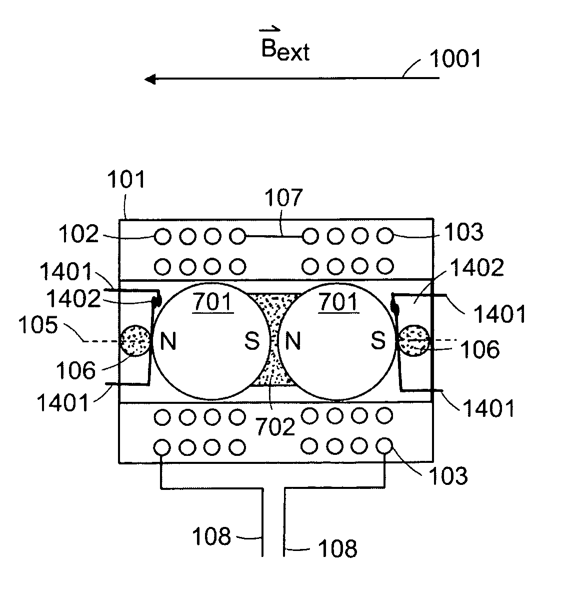 System and method for reducing effect of magnetic fields on a magnetic transducer