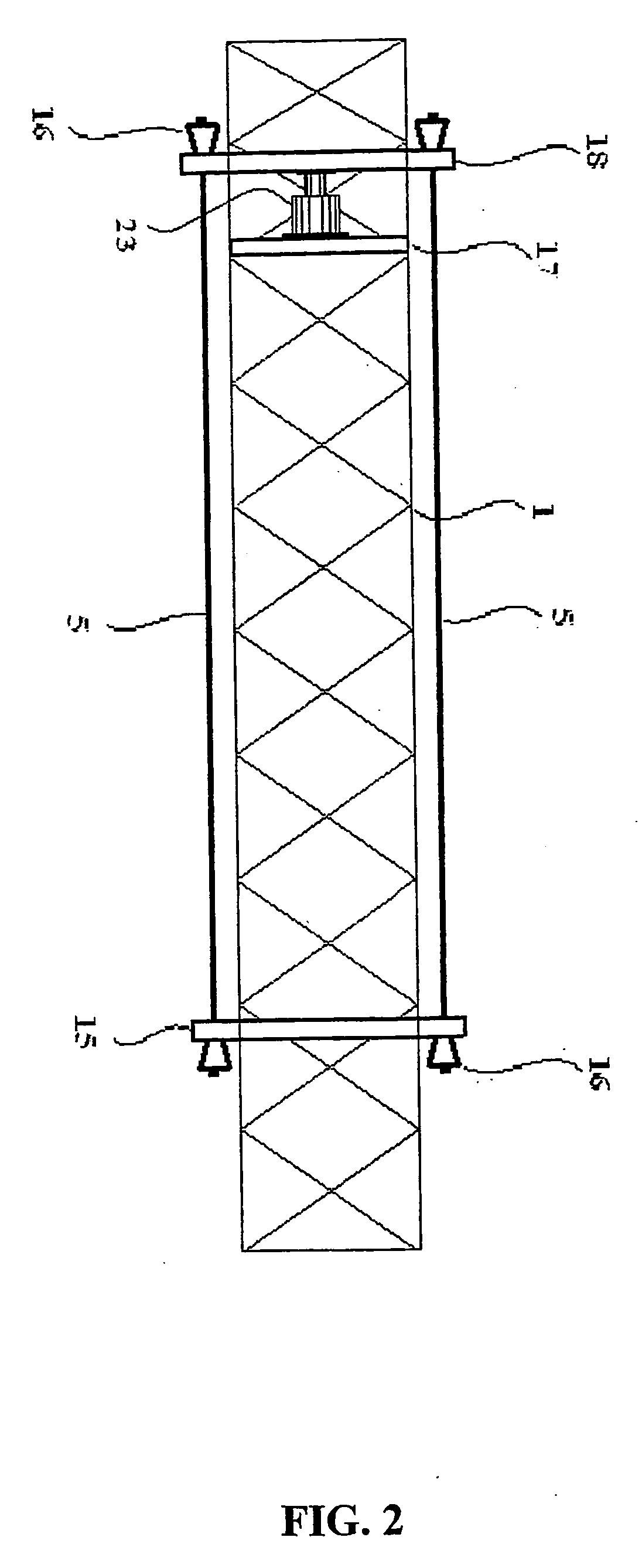 Gantry with auto-adjusting prestressing