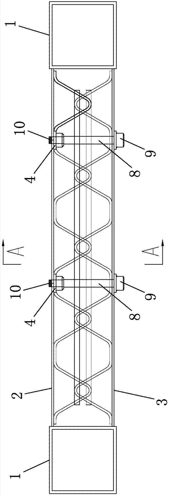 Truss-type composite steel plate wall