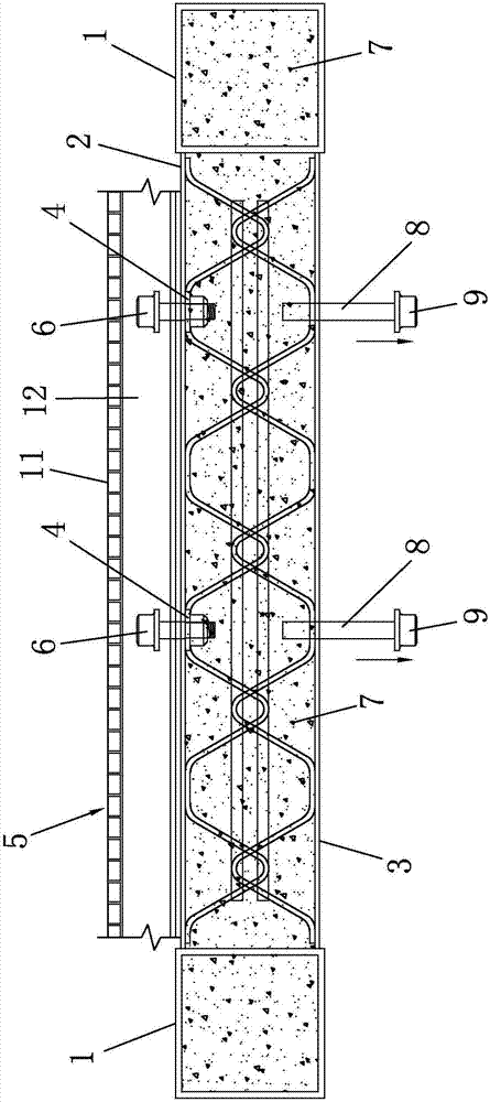 Truss-type composite steel plate wall