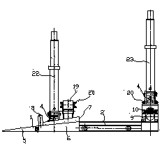 A hydraulic support steering platform