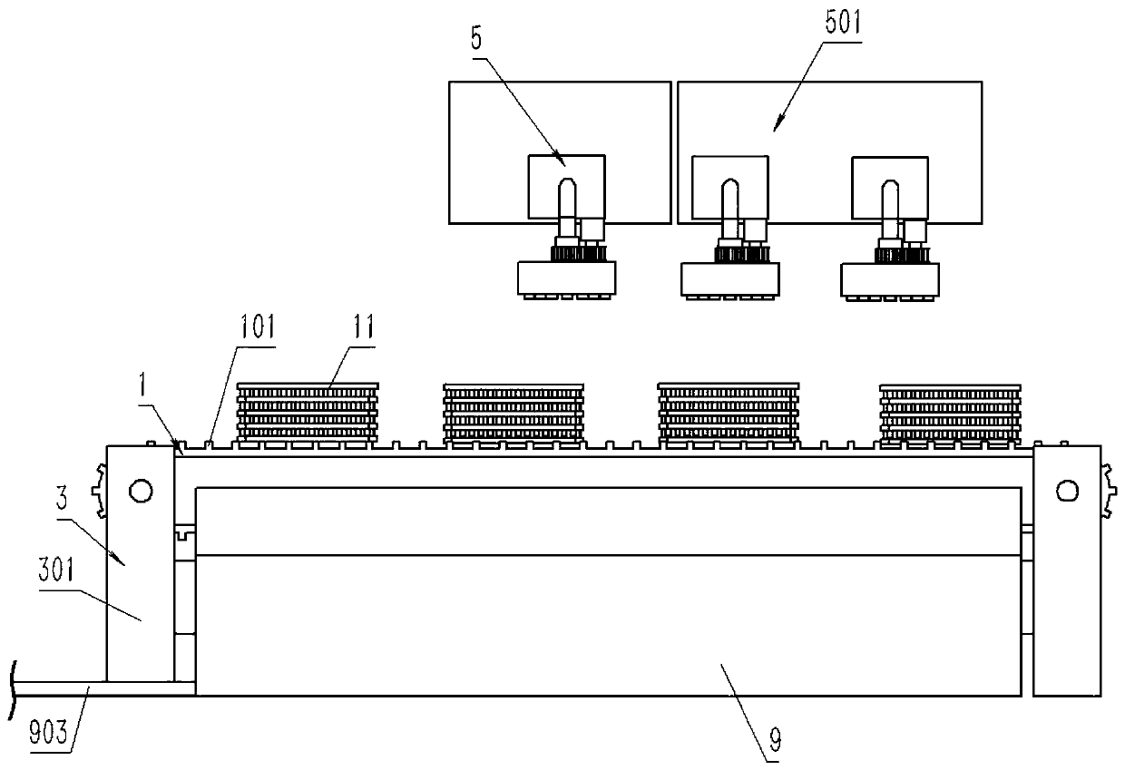 Cleaning and disinfection device for live chicken baskets