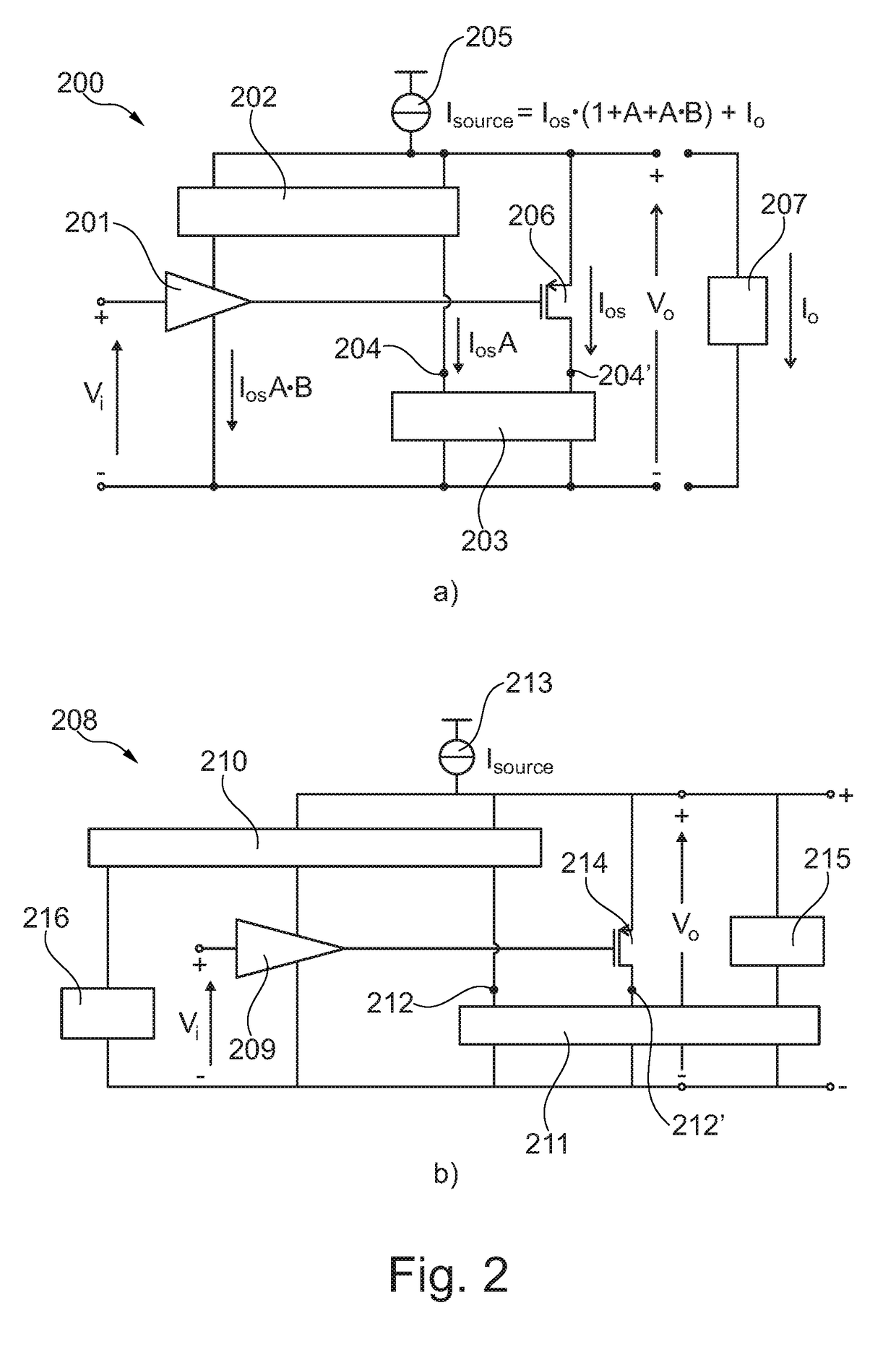 Self-biasing output booster amplifier and use thereof