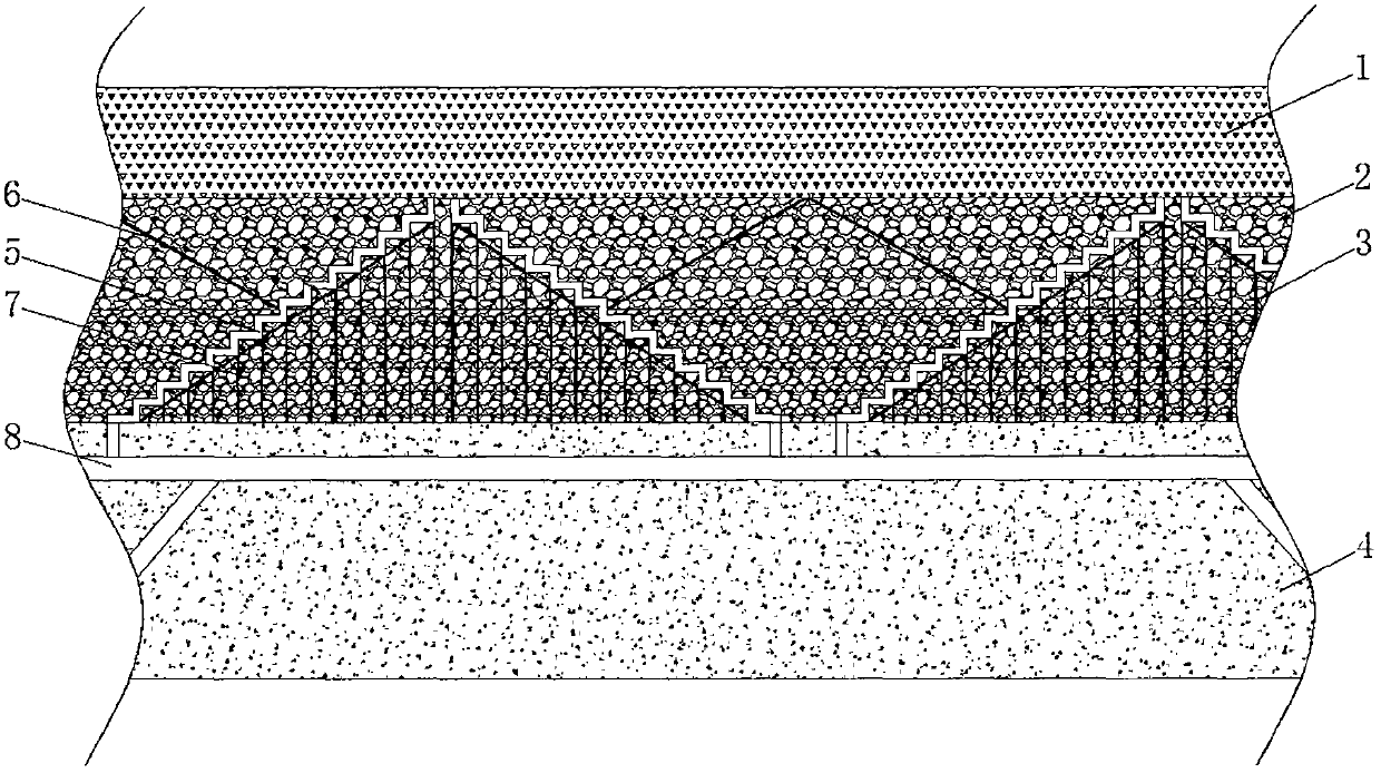 A permeable asphalt concrete structure and its construction method