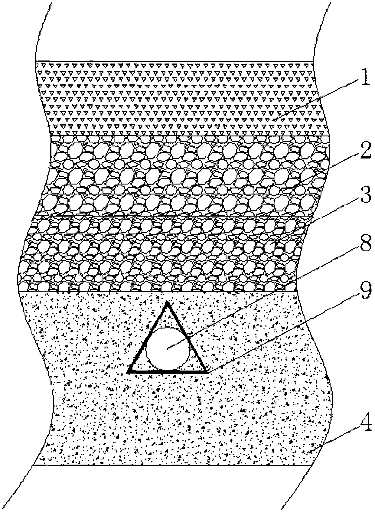 A permeable asphalt concrete structure and its construction method