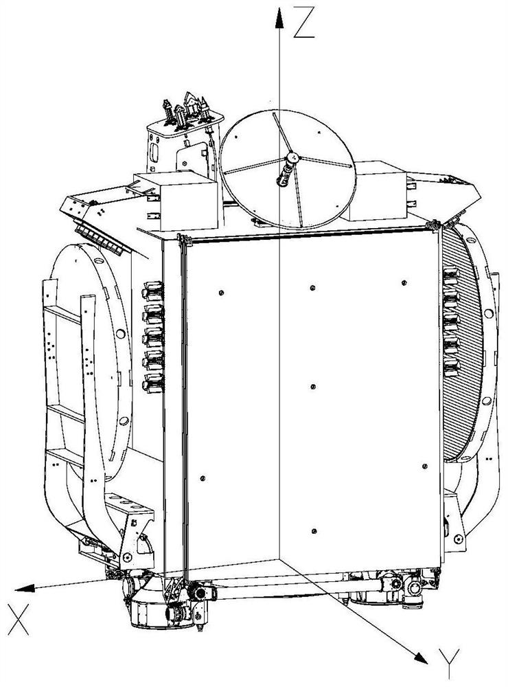 Layout design method based on satellite launch weight and zero counterweight