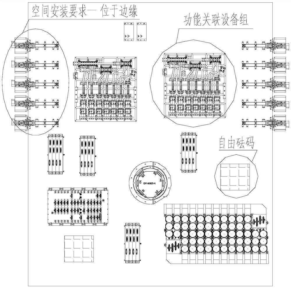 Layout design method based on satellite launch weight and zero counterweight