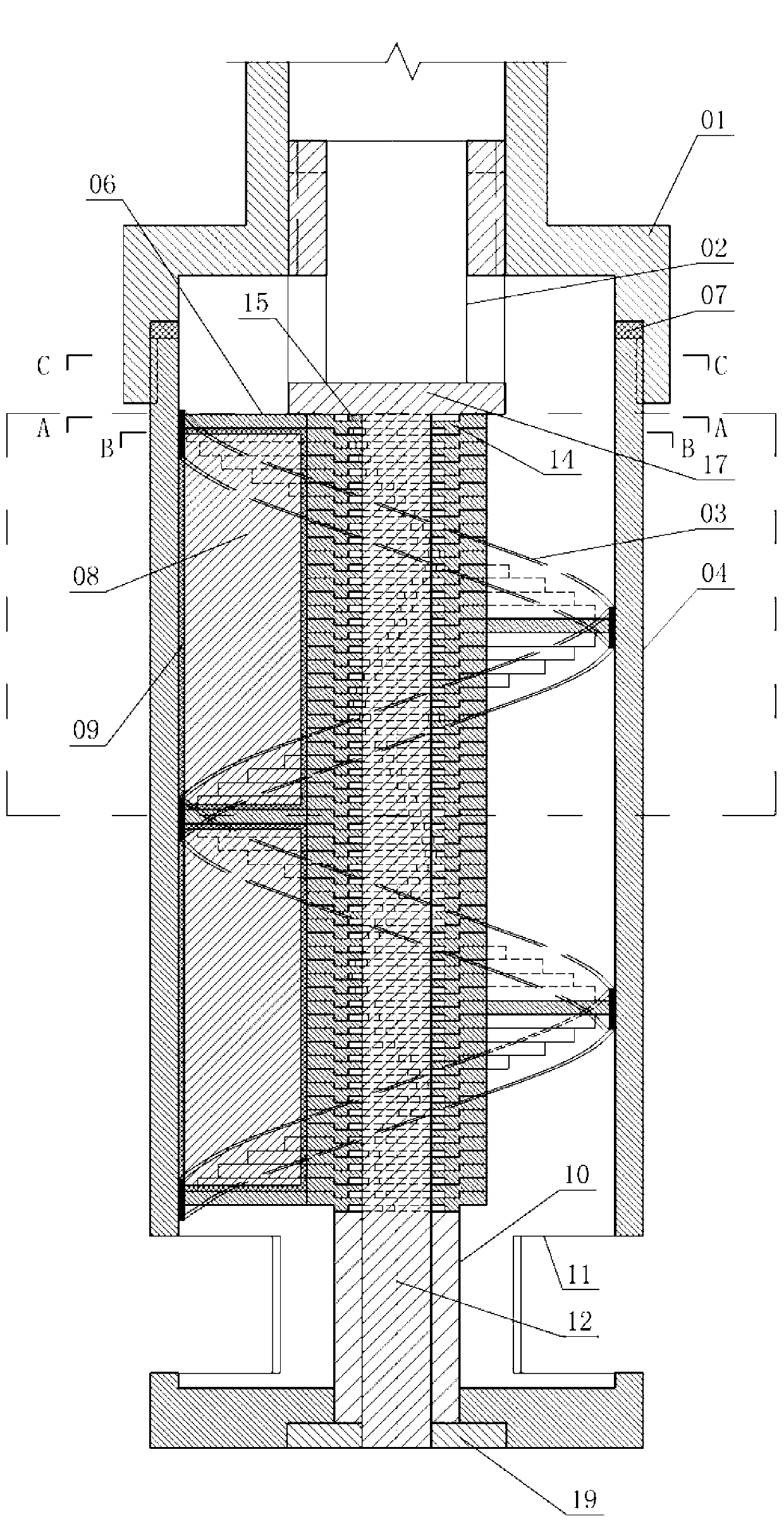 Special plane slit vortex type desalter filtering device for nuclear power station