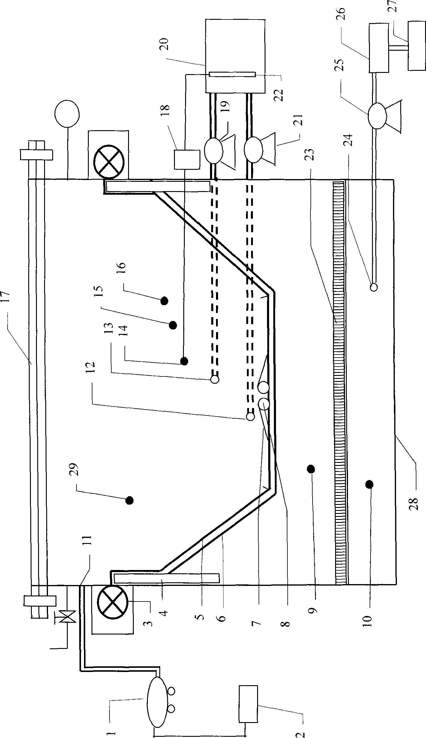 Physical analog test apparatus for canal pollutant transmission under temperature-hydraulic coupling action