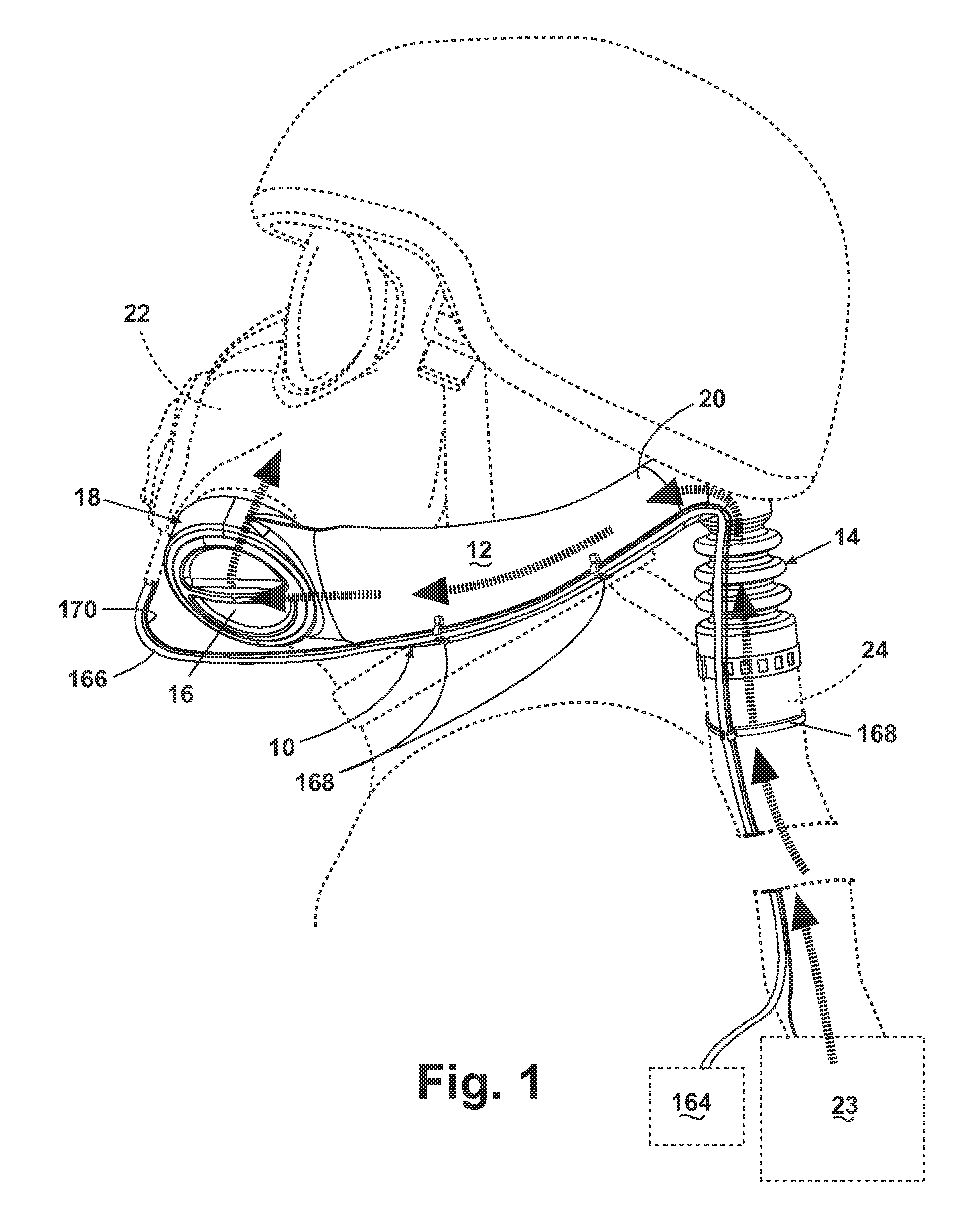 Respirator kit and contoured plenum therefor