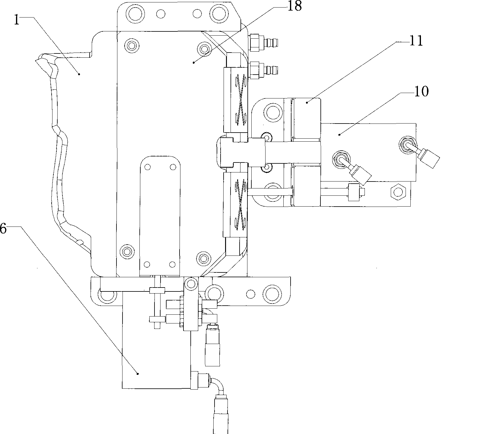 Composite core-pulling device for realizing single mould cavity and dual injection mould