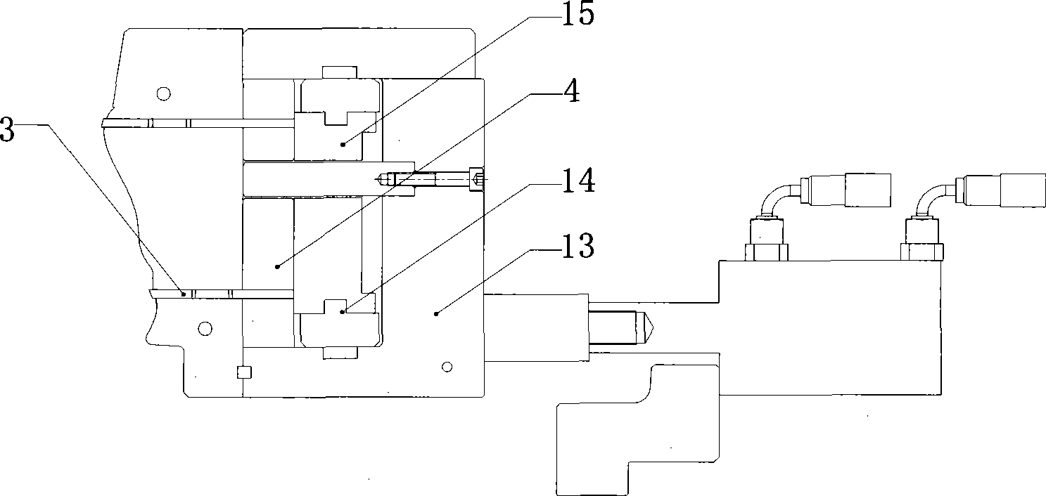 Composite core-pulling device for realizing single mould cavity and dual injection mould