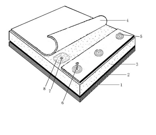 Single-layer waterproof prepared roofing and construction method thereof