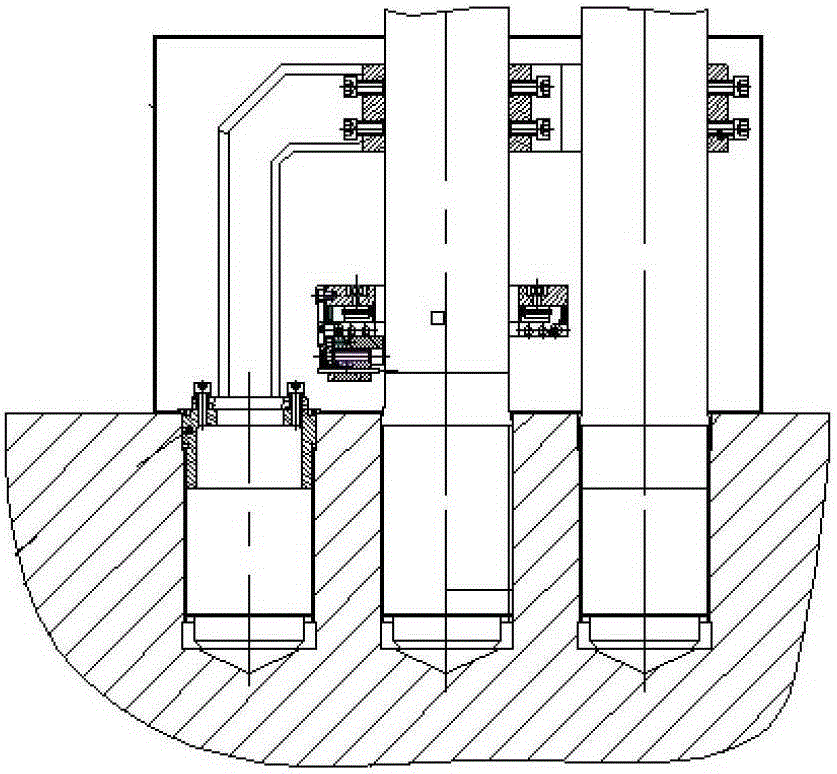 A clamp used to support the main bolt of the pressure vessel