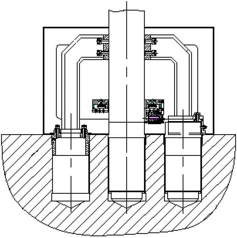 A clamp used to support the main bolt of the pressure vessel