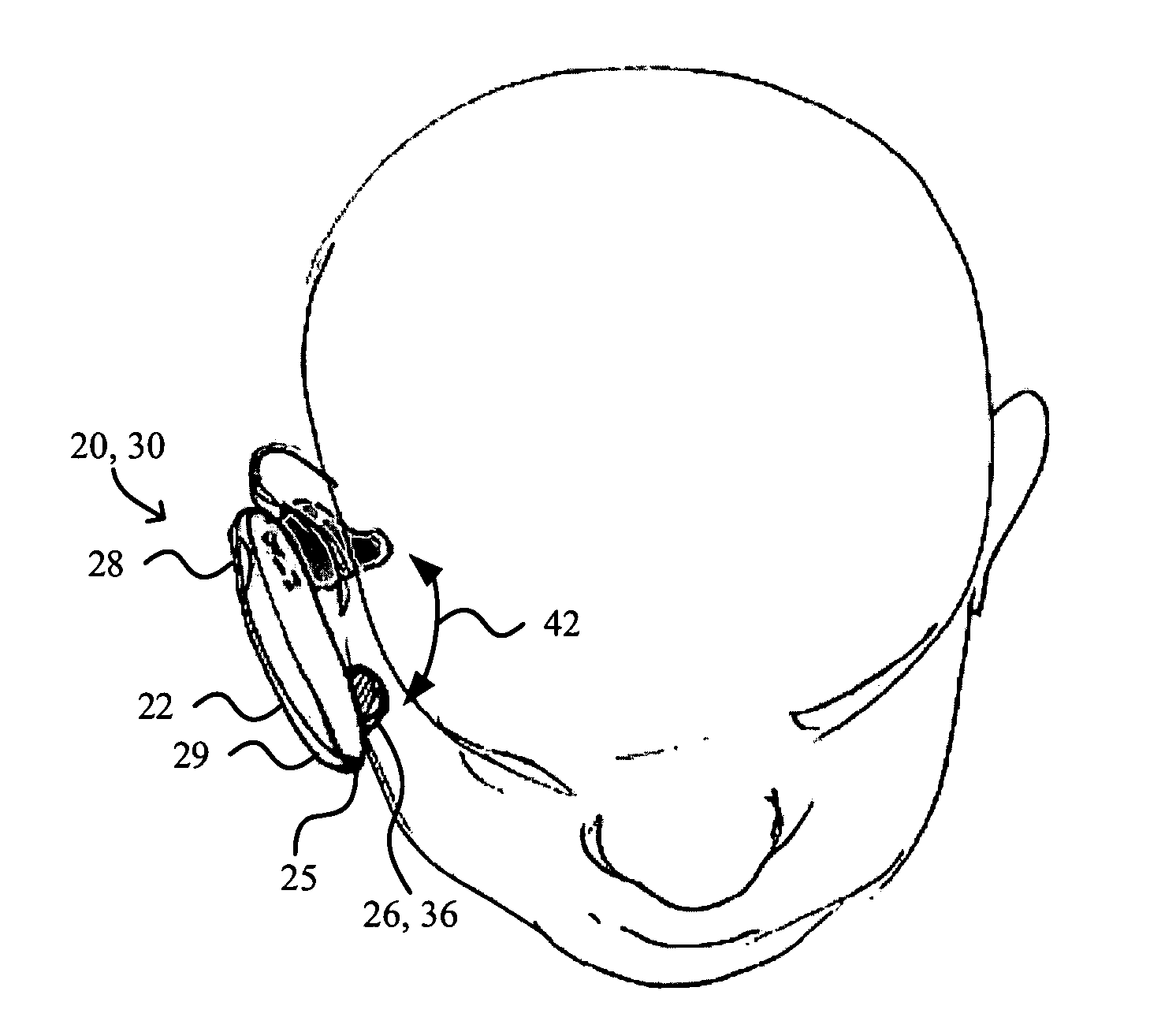 Cheek stabilizer for audio headset