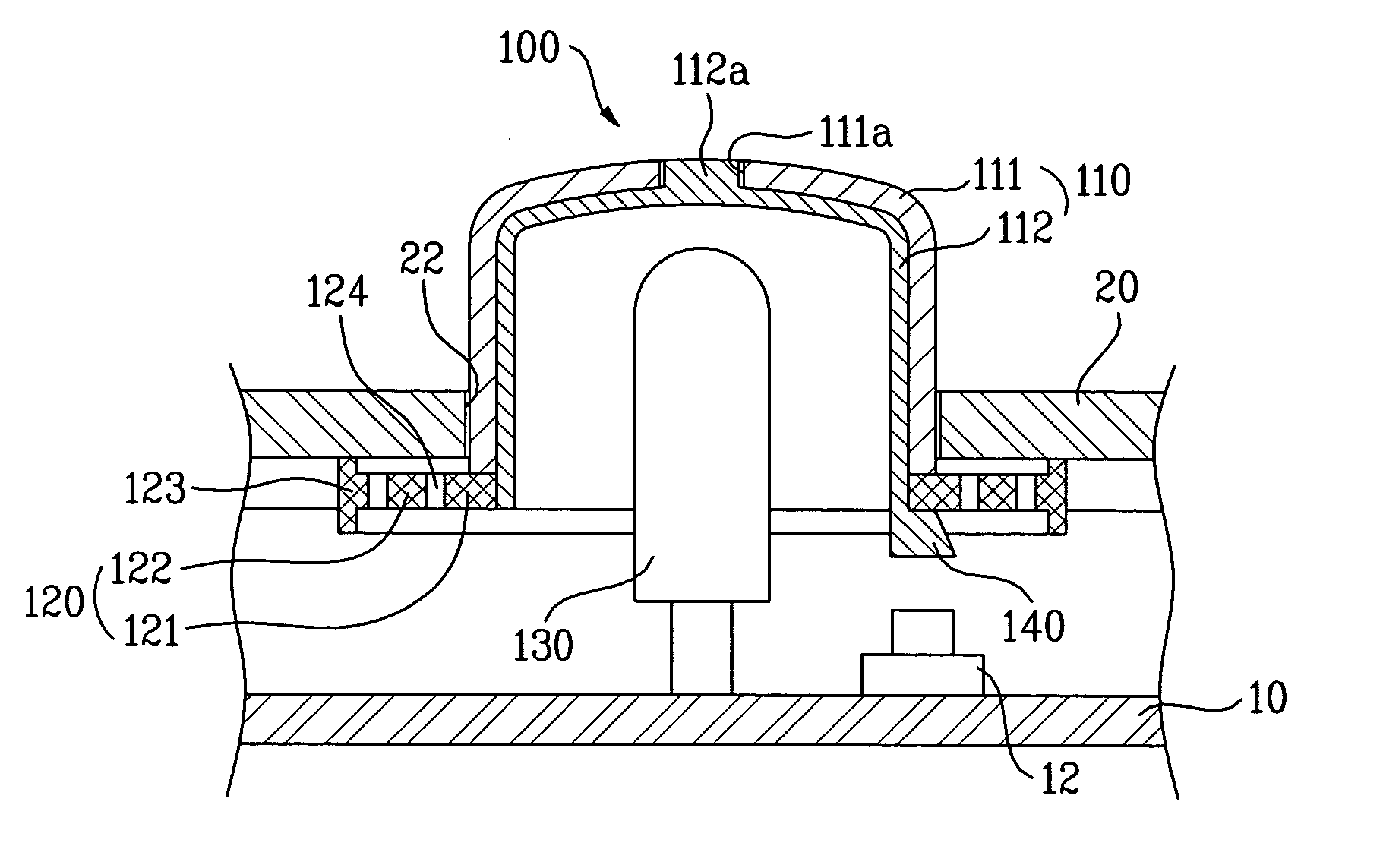 Button assembly for home appliance