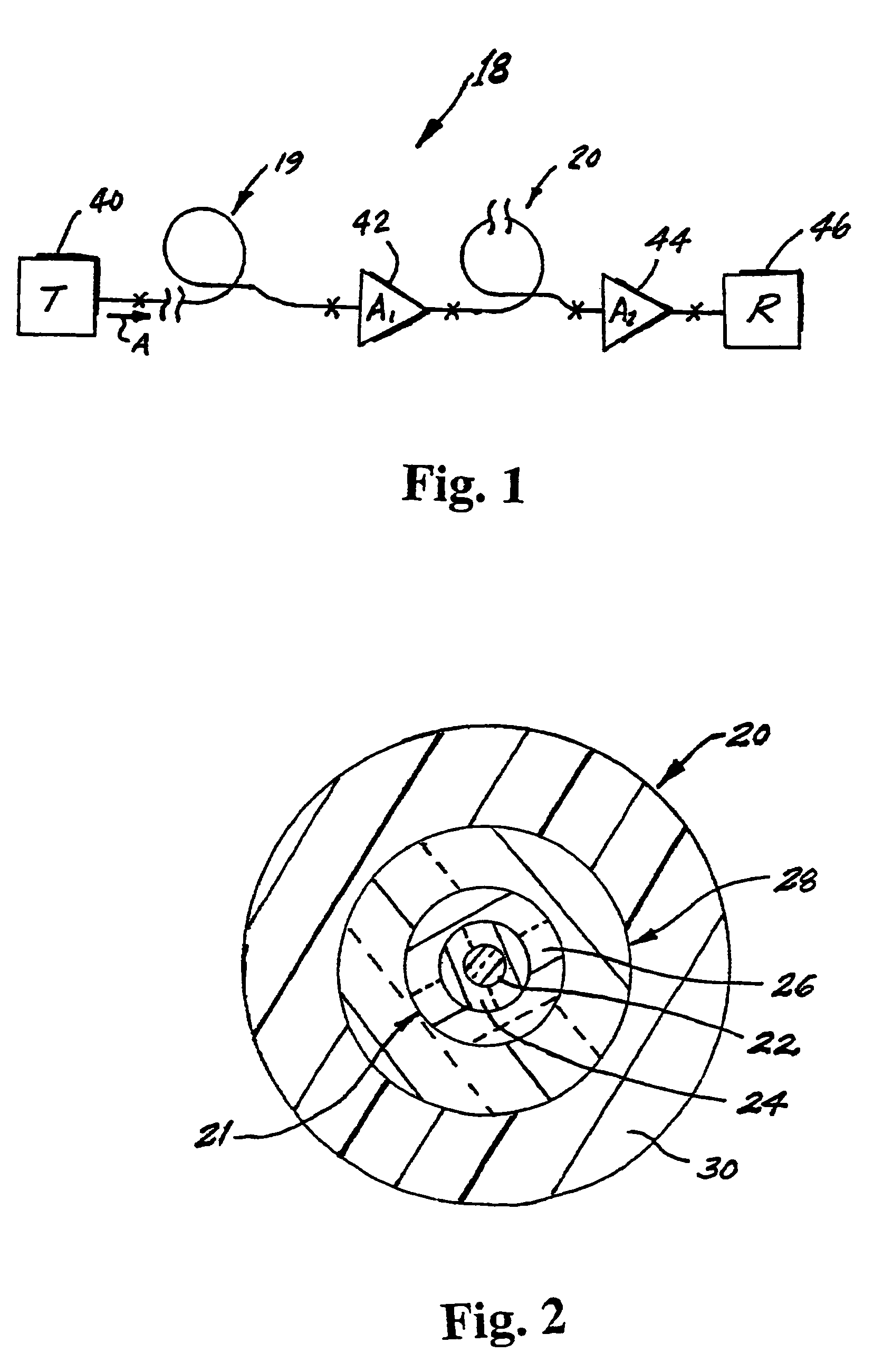 Large kappa dispersion compensating fiber and transmission system