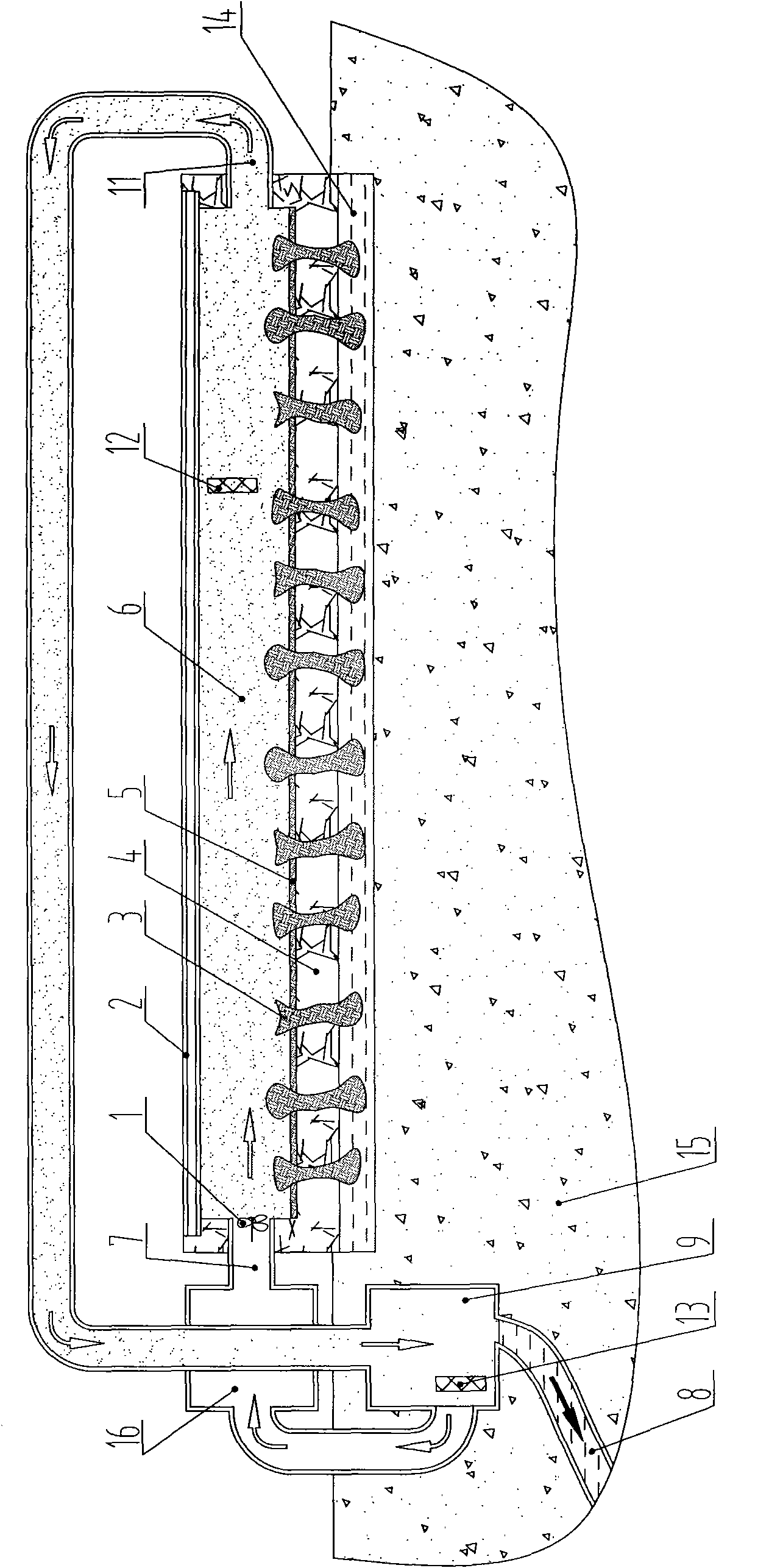 High-efficiency and energy-saving type solar energy seawater (salt water) desalination technology